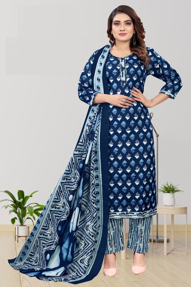 Shreya By Trendy Cotton Printed Kurti With Bottom Dupatta Wholesale Market In Surat
